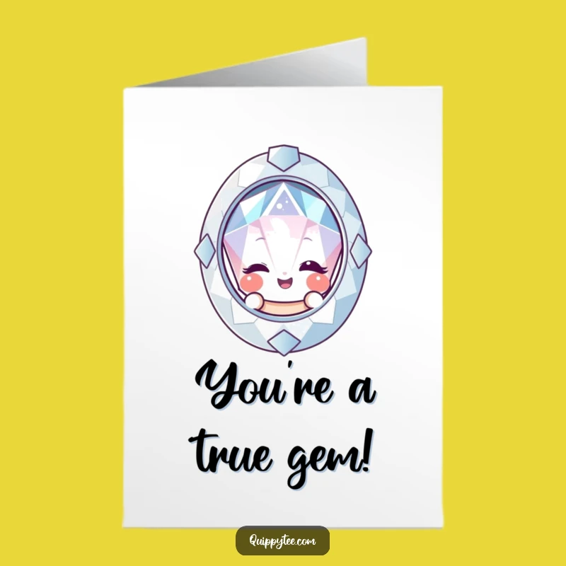 Free Printable Congrats Card: Gemstone wink, Funny Downloadable Gift for Shining Moments