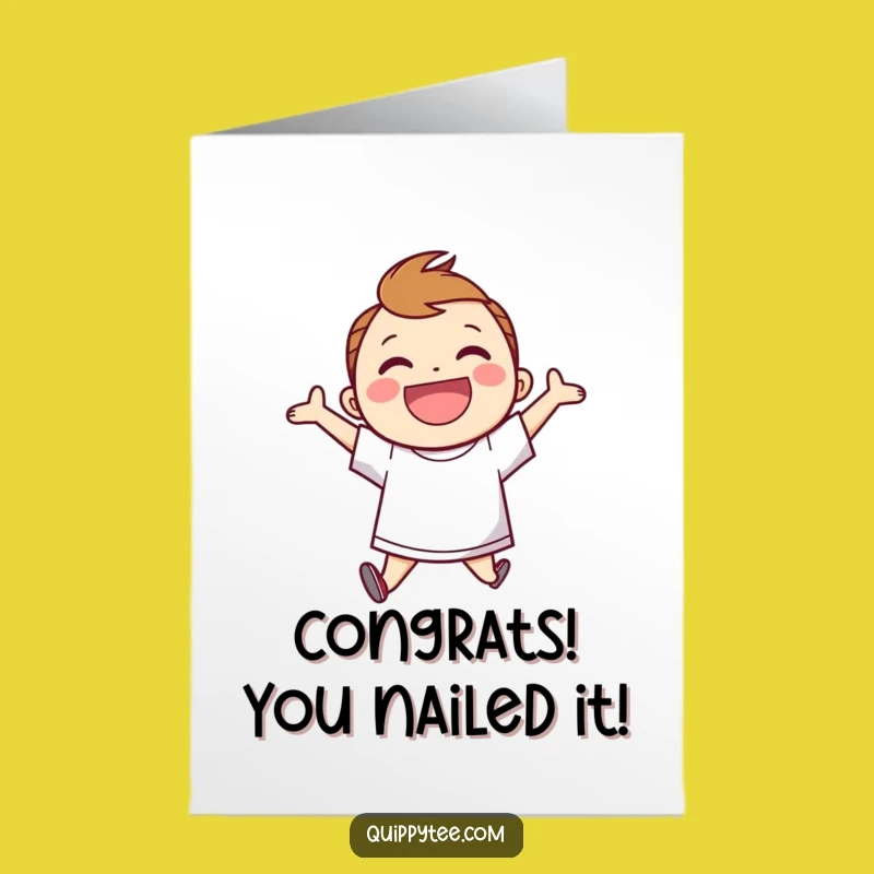 Free Printable Congrats Card: Joyful Speech Bubble Jumper!