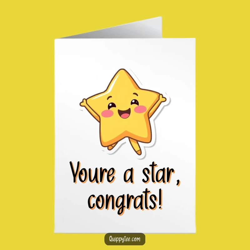 Free Printable Star Congrats Card - Celebratory DIY Downloadable Gift