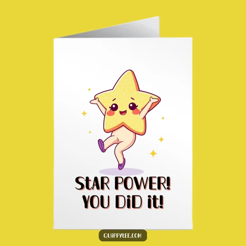 Free Printable Congrats Card: Star's Cartwheel Triumph! Hilarious Downloadable for Achievements.