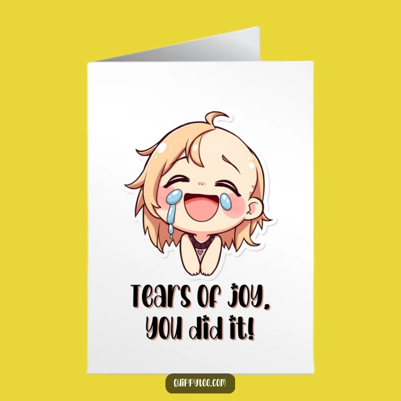 Free Printable Laughing Cat Congrats Card: Joyful Tears Downloadable Gift