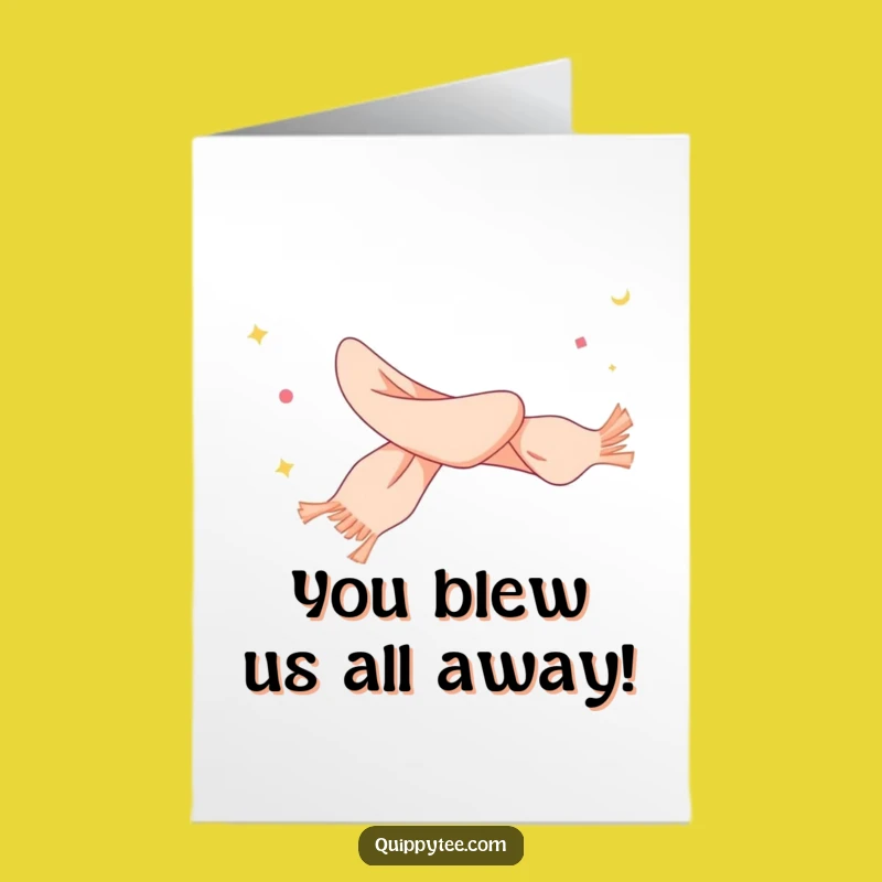 Free Printable Congrats Card: Fabulous Scarf Celebration, Funny Downloadable Gift for Success