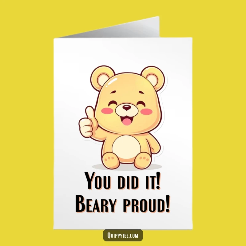 Free Printable Gummy Bear Thumbs Up Congratulations Card - Funny Downloadable
