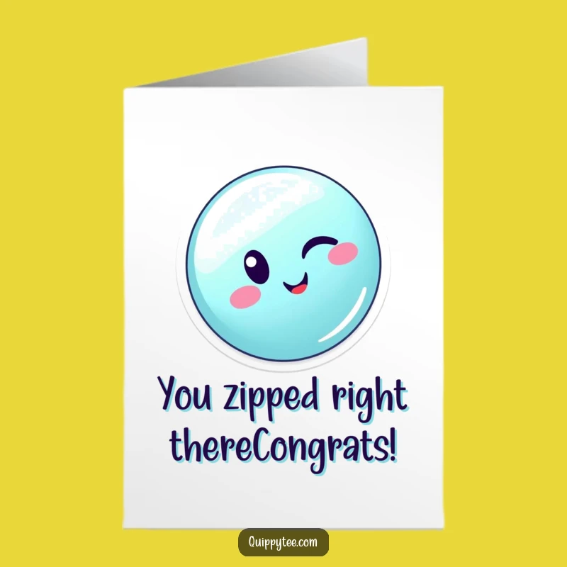 Free Printable Congrats Card: Zippy Button - Energetic & Funny Downloadable Gift