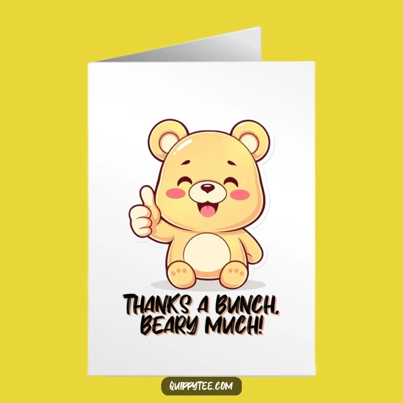 Free Printable Gummy Bear Thumbs Up Thank You Card - Humorous Download