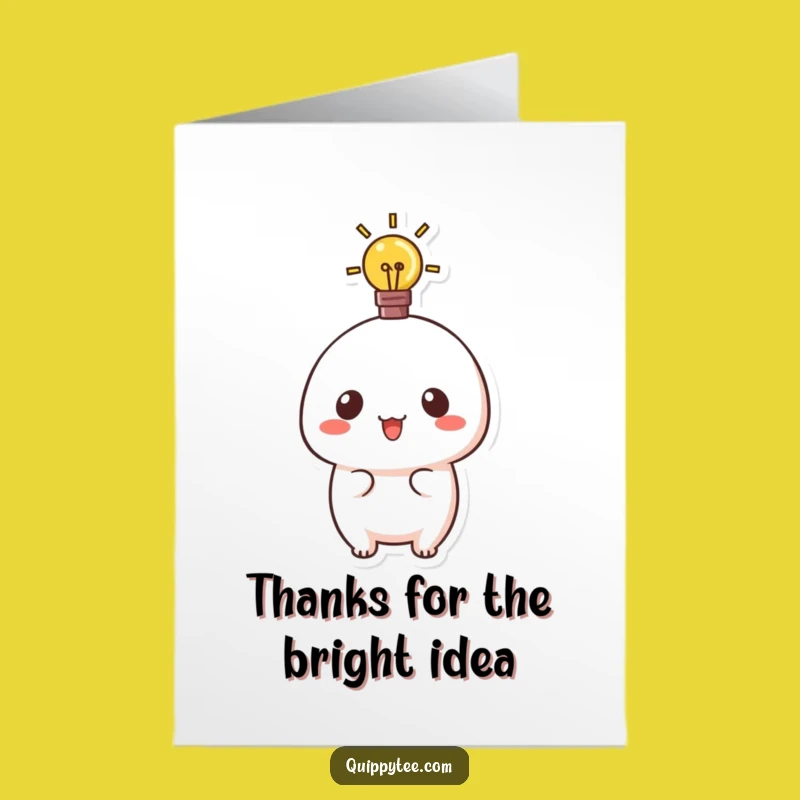 Free Printable Kawaii Lightbulb Thank You Card - Clever Downloadable Gift