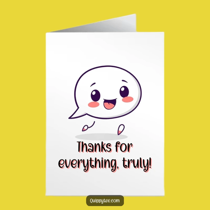 Free Printable Speech Bubble Thank You Card: Express Thanks with Witty Words!