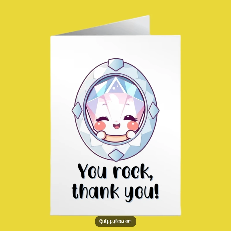Free Printable Thank You Card: Gemstone Thanks, Funny Downloadable Gift of Appreciation