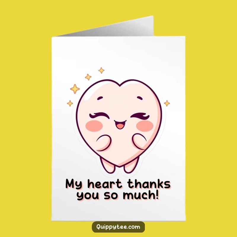 Free Printable Heart Thank You Card - Playful DIY Downloadable