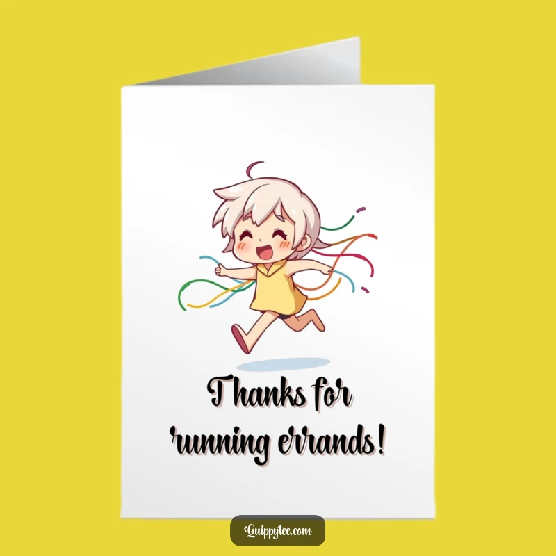 Free Printable Thank You Card: Energetic Thread Runner Downloadable Gift