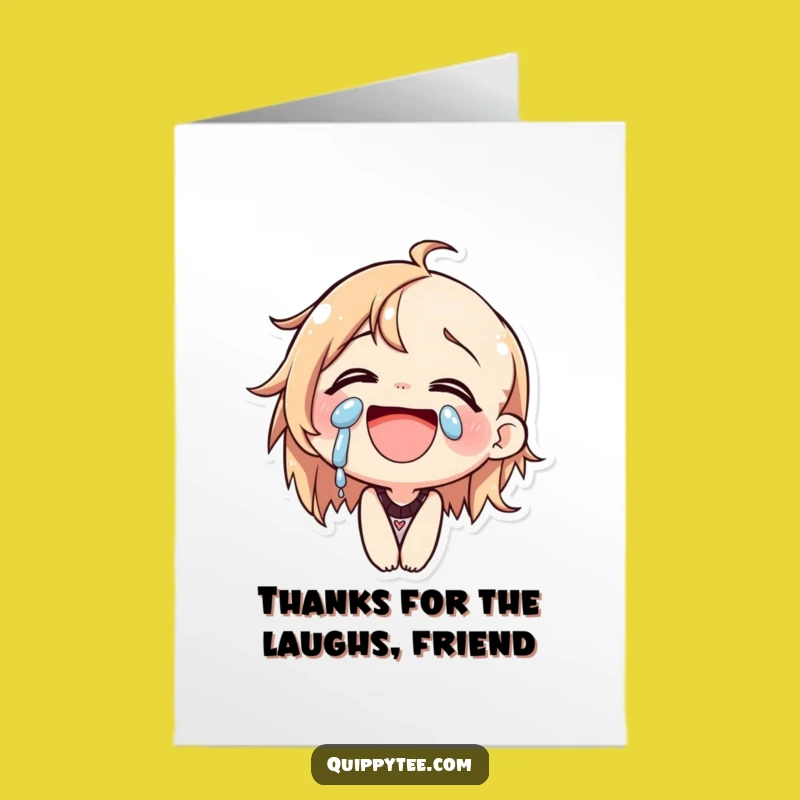 Free Printable Laughing Cat Thank You Card: Tears of Fun Downloadable Gift