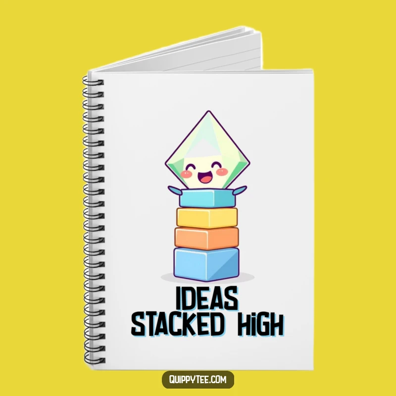 Funny Giggling Diamond Stacking Blocks Notebook - Jot Down Joyful Ideas Gift
