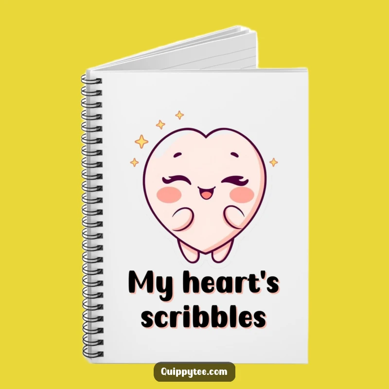 Funny Heart Wink Notebook: Jot Down Secrets with Playful Art