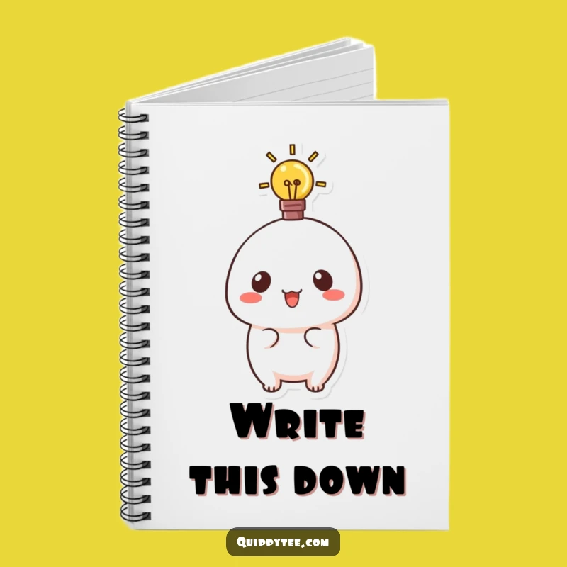 Funny Kawaii Lightbulb Notebook: Capture Every Bright Idea