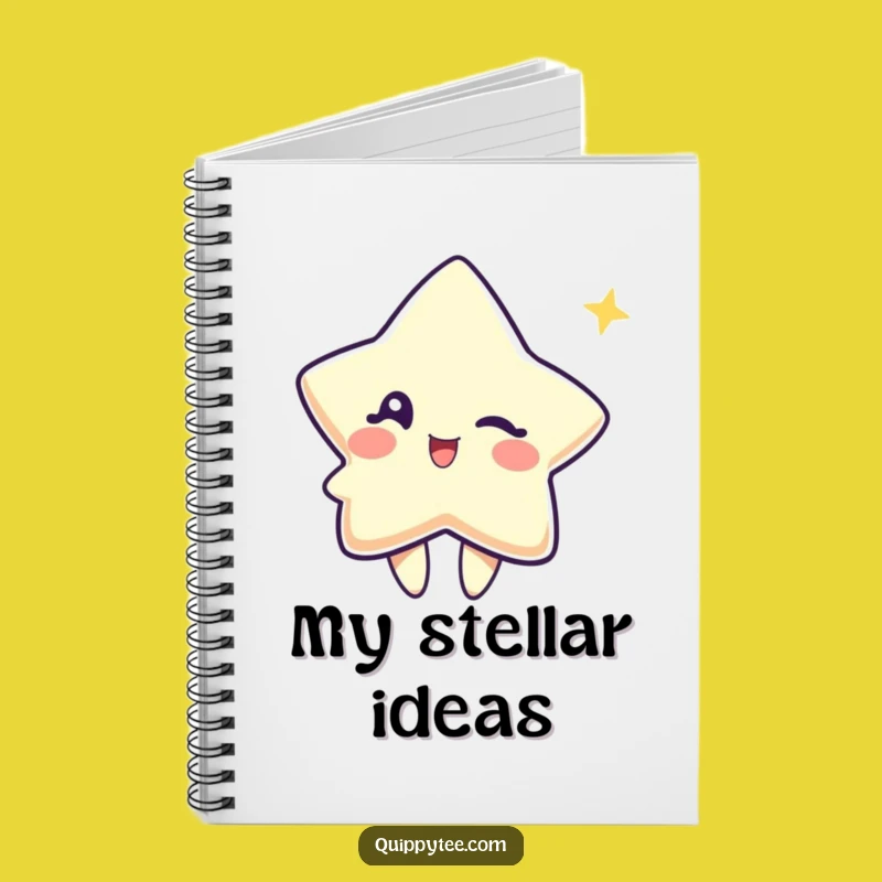 Funny Winking Star Notebook: Jot Down Your Ideas with Celestial Sparkle