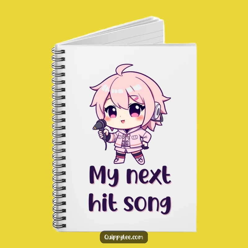 Funny Microphone Kawaii Notebook: Write Your Hits, Great Funny Gift