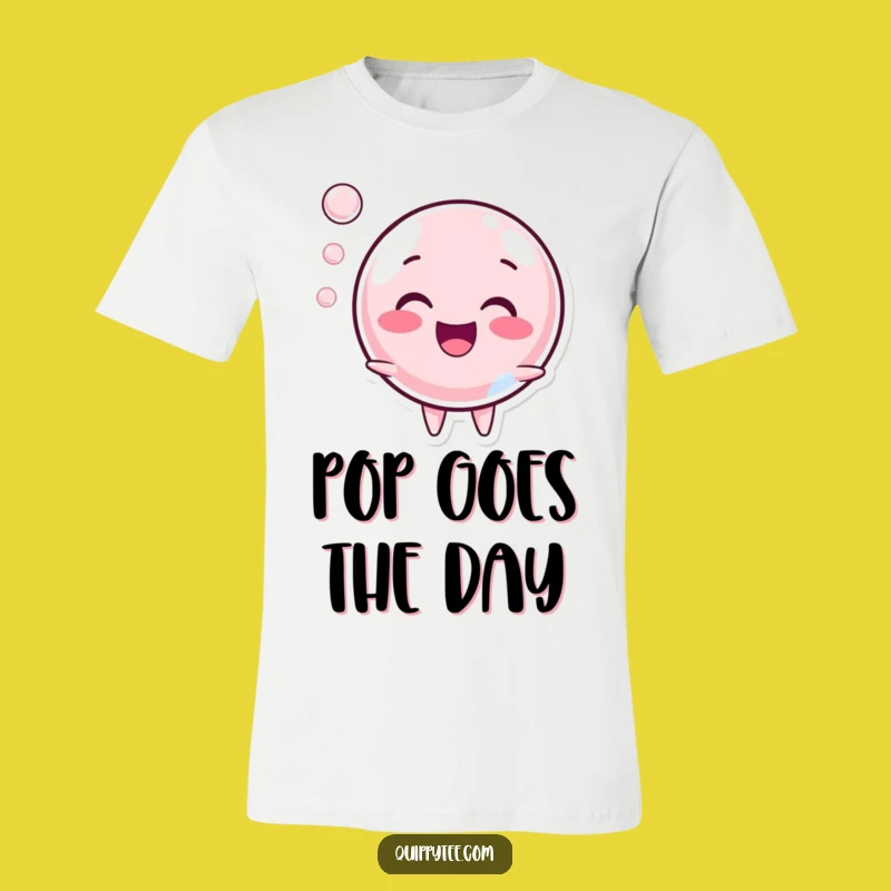Funny Bubble Pop T-Shirt: Wear Your Happiness with This Cheerful Popping Character Humorous Gift