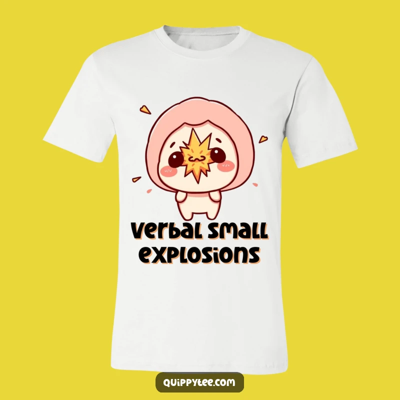 Funny Kawaii Explosion Tee - Hilarious Speech Bubble Chaos Gift