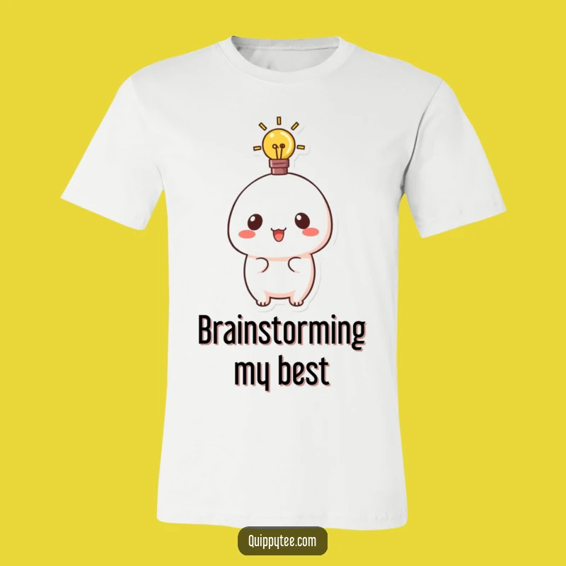 Funny Kawaii Lightbulb T-Shirt: Smart Style Statement