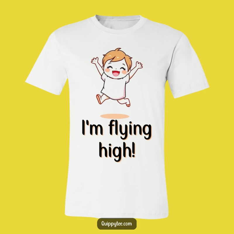 Funny Fabric Swatch Leap T-Shirt: Joyful Character, Awesome Humorous Apparel
