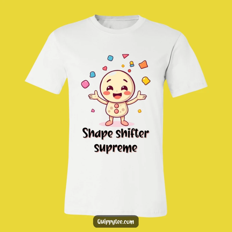 Funny Button Juggling Shapes T-Shirt - Vibrant & Comedic Apparel Gift