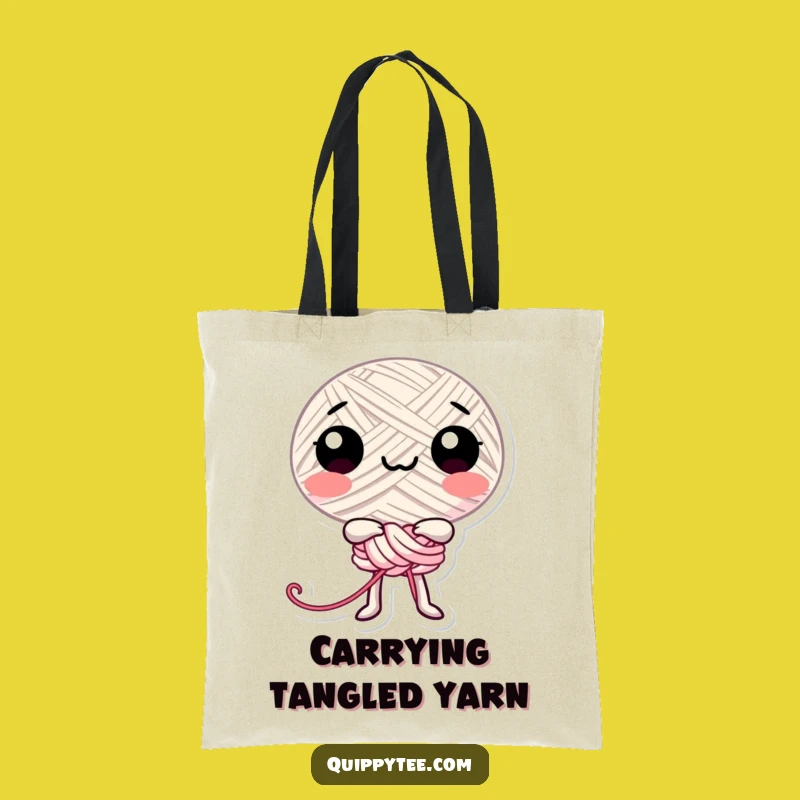 Funny Happy Thread Tote Bag: Carry Your Joy & Essentials