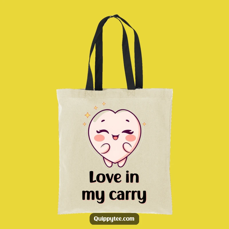 Funny Heart Wink Tote Bag: Carry Your Charm with Playful Style